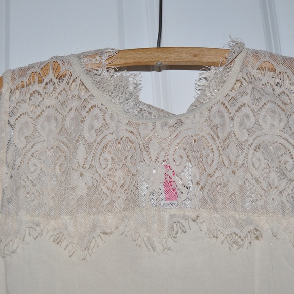 NEW Natural Lace Open-Back Tank Top Blouse [D6] - Picture 5 of 8